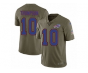 Men Nike Buffalo Bills #10 Deonte Thompson Limited Olive 2017 Salute to Service NFL Jersey