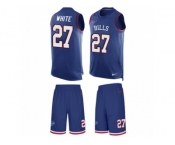 Men Nike Buffalo Bills #27 TreDavious White Limited Royal Blue Tank Top Suit NFL Jersey Men Nike Buffalo Bills #27 TreDavious White Limited Royal Blue Tank Top Suit NFL Jersey