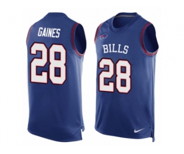 Men Nike Buffalo Bills #28 E.J. Gaines Limited Royal Blue Player Name & Number Tank Top NFL Jersey