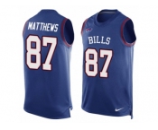 Men Nike Buffalo Bills #87 Jordan Matthews Limited Royal Blue Player Name & Number Tank Top NFL Jersey Men Nike Buffalo Bills #87 Jordan Matthews Limited Royal Blue Player Name & Number Tank Top NFL Jersey