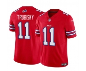 Men's Buffalo Bills #11 Mitch Trubisky Red 2023 F.U.S.E. Vapor Untouchable Limited Football Stitched Jersey