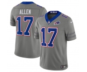 Men's Buffalo Bills #17 Josh Allen Gray F.U.S.E. 2026 Nickel City Vapor Football Stitched Jersey Men's Buffalo Bills #17 Josh Allen Gray F.U.S.E. 2026 Nickel City Vapor Football Stitched Jersey