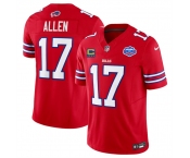Men's Buffalo Bills #17 Josh Allen Red 2025 F.U.S.E. With Farewell Patch And 4-Star C Patch Vapor Untouchable Limited Football Stitched Jersey