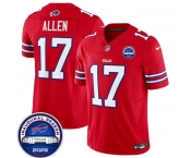 Men's Buffalo Bills #17 Josh Allen Red F.U.S.E. 2026 Inaugural Season at Highmark Stadium Football Stitched Jersey Men's Buffalo Bills #17 Josh Allen Red F.U.S.E. 2026 Inaugural Season at Highmark Stadium Football Stitched Jersey