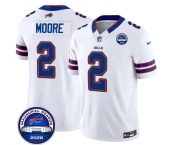Men's Buffalo Bills #2 D.J. Moore White F.U.S.E. 2026 Inaugural Season at Highmark Stadium Patch Football Stitched Jersey Men's Buffalo Bills #2 D.J. Moore White F.U.S.E. 2026 Inaugural Season at Highmark Stadium Patch Football Stitched Jersey