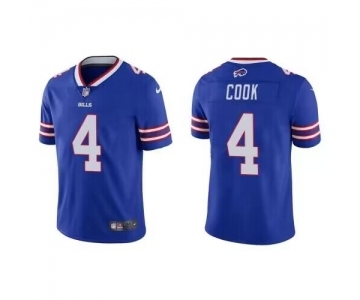 Men's Buffalo Bills #4 James Cook Blue Vapor Untouchable Limited Stitched Jersey