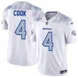 Men's Buffalo Bills #4 James Cook White 2025 F.U.S.E. “Rivalries” Vapor Limited Football Stitched Jersey