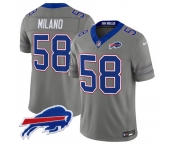 Men's Buffalo Bills #58 Matt Milano Gray F.U.S.E. 2026 Nickel City Vapor Football Stitched Jersey Men's Buffalo Bills #58 Matt Milano Gray F.U.S.E. 2026 Nickel City Vapor Football Stitched Jersey