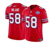 Men's Buffalo Bills #58 Matt Milano Red 2025 F.U.S.E. With Farewell Patch Vapor Untouchable Limited Football Stitched Jersey