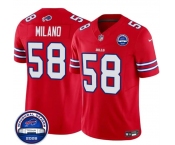 Men's Buffalo Bills #58 Matt Milano Red F.U.S.E. 2026 Inaugural Season at Highmark Stadium Football Stitched Jersey Men's Buffalo Bills #58 Matt Milano Red F.U.S.E. 2026 Inaugural Season at Highmark Stadium Football Stitched Jersey