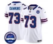 Men's Buffalo Bills #73 Dion Dawkins White F.U.S.E. 2026 Inaugural Season at Highmark Stadium Football Stitched Jersey Men's Buffalo Bills #73 Dion Dawkins White F.U.S.E. 2026 Inaugural Season at Highmark Stadium Football Stitched Jersey