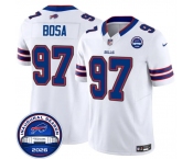 Men's Buffalo Bills #97 Joey Bosa White F.U.S.E. 2026 Inaugural Season at Highmark Stadium Football Stitched Jersey Men's Buffalo Bills #97 Joey Bosa White F.U.S.E. 2026 Inaugural Season at Highmark Stadium Football Stitched Jersey