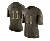 Men's Nike Buffalo Bills #11 Greg Salas Limited Green Salute to Service NFL Jersey
