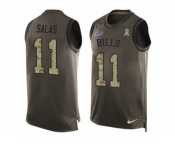 Men's Nike Buffalo Bills #11 Greg Salas Limited Green Salute to Service Tank Top NFL Jersey
