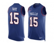 Men's Nike Buffalo Bills #15 Brandon Tate Limited Royal Blue Player Name & Number Tank Top NFL Jersey