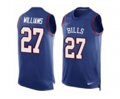 Men's Nike Buffalo Bills #27 Duke Williams Limited Royal Blue Player Name & Number Tank Top NFL Jersey