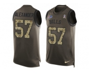 Men's Nike Buffalo Bills #57 Lorenzo Alexander Limited Green Salute to Service Tank Top NFL Jersey