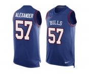 Men's Nike Buffalo Bills #57 Lorenzo Alexander Limited Royal Blue Player Name & Number Tank Top NFL Jersey