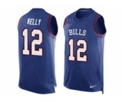 Nike Buffalo Bills #12 Jim Kelly Royal Blue Team Color Men's Stitched NFL Limited Tank Top Jersey