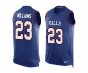 Nike Buffalo Bills #23 Aaron Williams Royal Blue Team Color Men's Stitched NFL Limited Tank Top Jersey