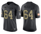 Nike Buffalo Bills #64 Richie Incognito Men's Stitched Black NFL Salute to Service Limited Jerseys