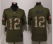 nike nfl jerseys buffalo bills #12 jim kelly army green[nike Limited Salute To Service]