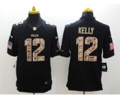nike nfl jerseys buffalo bills #12 kelly black[salute to service limited]