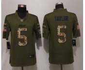 nike nfl jerseys buffalo bills #5 taylor army green[nike Limited Salute To Service]
