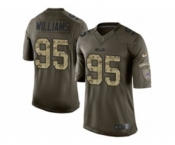 nike nfl jerseys buffalo bills #95 williams army green[nike Limited Salute To Service][williams]