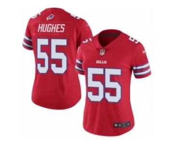 Women's Nike Buffalo Bills #55 Jerry Hughes Limited Red Rush NFL Jersey
