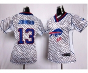 nike women nfl jerseys buffalo bills #13 johnson[fem fan zebra]