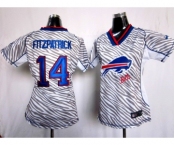 nike women nfl jerseys buffalo bills #14 ryan fitzpatrick [fem fan zebra]