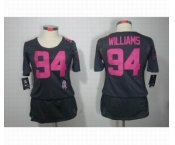 nike women nfl jerseys buffalo bills #94 williams dk.grey[breast cancer awareness]