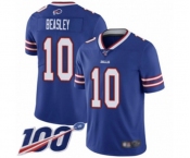 Youth Buffalo Bills #10 Cole Beasley Royal Blue Team Color Vapor Untouchable Limited Player 100th Season Football Jersey