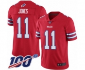 Youth Buffalo Bills #11 Zay Jones Limited Red Rush Vapor Untouchable 100th Season Football Jersey