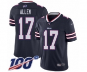 Youth Buffalo Bills #17 Josh Allen Limited Navy Blue Inverted Legend 100th Season Football Jersey