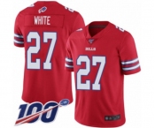 Youth Buffalo Bills #27 Tre'Davious White Limited Red Rush Vapor Untouchable 100th Season Football Jersey