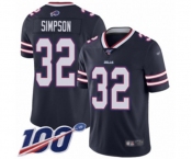 Youth Buffalo Bills #32 O. J. Simpson Limited Navy Blue Inverted Legend 100th Season Football Jersey