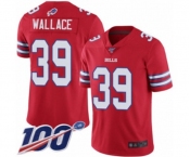 Youth Buffalo Bills #39 Levi Wallace Limited Red Rush Vapor Untouchable 100th Season Football Jersey