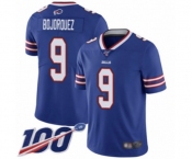 Youth Buffalo Bills #9 Corey Bojorquez Royal Blue Team Color Vapor Untouchable Limited Player 100th Season Football Jersey