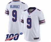 Youth Buffalo Bills #9 Corey Bojorquez White Vapor Untouchable Limited Player 100th Season Football Jersey