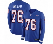 Youth Nike Buffalo Bills #76 John Miller Limited Royal Blue Therma Long Sleeve NFL Jersey