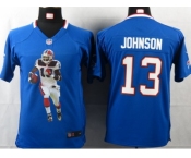 nike youth nfl jerseys buffalo bills #13 johnson blue[portrait fashion]