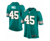 Men Nike Miami Dolphins #45 Mike Hull Game Aqua Green Alternate NFL Jersey