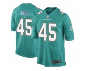 Men Nike Miami Dolphins #45 Mike Hull Game Aqua Green Team Color NFL Jersey