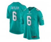 Men's Nike Miami Dolphins #6 Jay Cutler Game Aqua Green Team Color NFL Jersey
