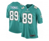 Men's Nike Miami Dolphins #89 Julius Thomas Game Aqua Green Team Color NFL Jersey