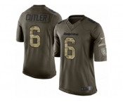 Men Nike Miami Dolphins #6 Jay Cutler Elite Green Salute to Service NFL Jersey
