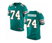 Men's Nike Miami Dolphins #74 Jermon Bushrod Elite Aqua Green Alternate NFL Jersey