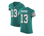 Nike Miami Dolphins #13 Dan Marino Aqua Green Alternate Men Stitched NFL Vapor Untouchable Elite Jersey
